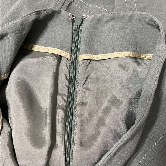 Anthropologie Elevenses Olive Green Fishtail Pencil Skirt Sz 8 - Picture 7 of 7